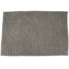 Tapete de banho cinza 75x45cm | Tapete de banho antiderrapante | Microfibra de chenille, lavável na máquina, macio e confortável