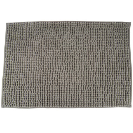 Grey bath mat 75x45cm | Non-slip bath mat | Chenille microfiber, machine washable, soft and comfortable