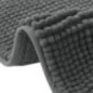 Tapete de banho cinza 75x45cm | Tapete de banho antiderrapante | Microfibra de chenille, lavável na máquina, macio e confortável