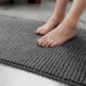 Grey bath mat 75x45cm | Non-slip bath mat | Chenille microfiber, machine washable, soft and comfortable