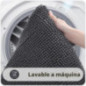 Tappetino da bagno grigio 75x45 cm | Tappetino antiscivolo | Microfibra ciniglia, lavabile in lavatrice, morbido e confortevole