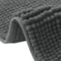 Grey bath mat 75x45cm | Non-slip bath mat | Chenille microfiber, machine washable, soft and comfortable
