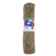 Tappetino da bagno beige 75x45 cm | Tappetino antiscivolo | Microfibra ciniglia, lavabile in lavatrice, morbido e confortevole
