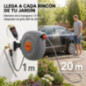 Carretel de Mangueira de Jardim Orework 12mm 20m | Mangueira de Irrigação para Jardinagem