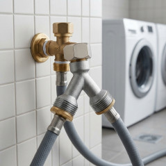 Washing Machine Branch 3/4" Female | Double Metal Connector | Angle Wrench