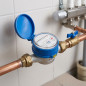 Compteur d'eau 3/4" avec raccord 1/2" | Débit 4 m³/h | Compteur à jet unique | Pour eau froide