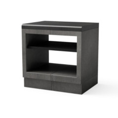 Kitaway Module de banc de barbecue encastrable 84×63×85 cm | Base noire/grise pour barbecue de jardin extérieur