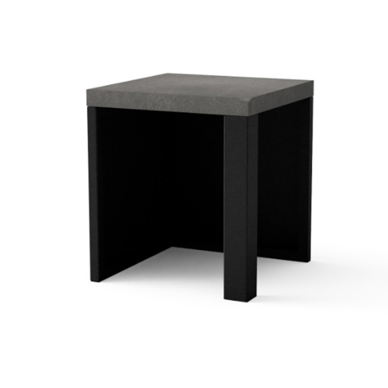 Módulo de canto Kitaway para churrasqueira embutida 63×63×71 cm | Base cinza para churrasqueira de jardim