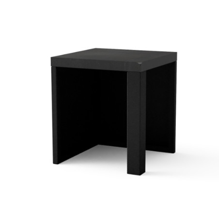 Module d'angle pour barbecue en kit 63×63×71 cm | Socle noir pour barbecue de jardin