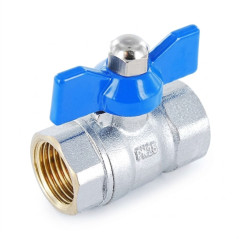 Valvola a Sfera da 1" con Maniglia a Farfalla Metallica Reversibile | Valvola PN25 | Rubinetto di Intercettazione per Acqua