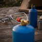 Grifo botella con asa para Bombona Camping Gas R 3/8\" | Grifos para botella azul de butano