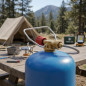 Bottle tap with handle for Camping Gas Cylinder R 3/8" | Blue butane bottle taps