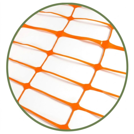 Construction Site Safety Mesh 1 x 50 m | 4 x 10 cm Squares | High Visibility Mesh for Demarcation