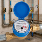 Compteur d'eau 1" avec raccord 3/4" | Débit 4 m³/h | Compteur à jet unique | Pour eau froide