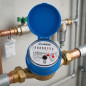 Compteur d'eau 1" avec raccord 3/4" | Débit 4 m³/h | Compteur à jet unique | Pour eau froide
