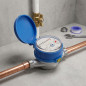 Compteur d'eau 3/4" avec raccord 1/2" | Débit 4 m³/h | Compteur à jet unique | Pour eau froide