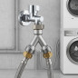 Bifurcación para Lavadora 3/4" Hembra | Conector doble de metal | Llave de Escuadra