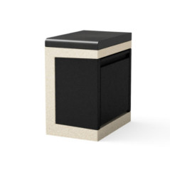 Kitaway Grillabfallbehälter-Modul 63x42x71 cm | Betonsockel für eingebauten Außengrill