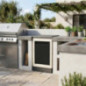 Kitaway BBQ Waste Bin Module 63x42x81 cm | Concrete Base for Outdoor Built-in BBQ