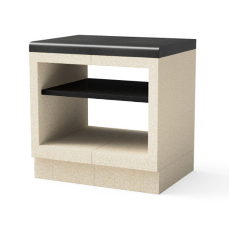 Módulo de bancada para churrasco Kitaway 84×63×85 cm | Base branca/preta para churrasco de jardim ao ar livre