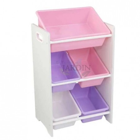 Etagère pour ranger les jouets avec 5 cubes