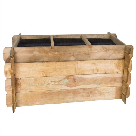 Orto urbano rettangolare in legno 140 x 60 x 40 cm | Tavolo per la coltivazione di ortaggi e verdure | Struttura robusta
