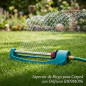 Aspersor Oscilante para Jardín | Aspersor de Riego para Césped con Orificios | Conector para Manguera