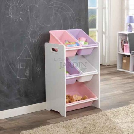 Etagère pour ranger les jouets avec 5 cubes