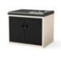 Kitaway - Modulo base per piano cottura a gas da incasso, 84×63×71 cm, per barbecue | Base bianca/nera per barbecue da giardino Kitaway - Modulo base per piano cottura a gas da incasso, 84×63×71 cm, per barbecue | Base bianca/nera per barbecue da giardino
