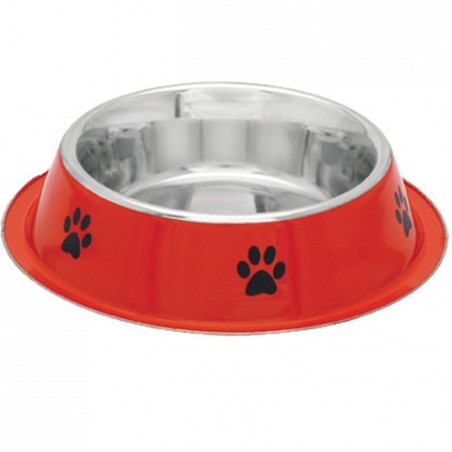 Comedouro para cães em aço inoxidável com borracha antiderrapante