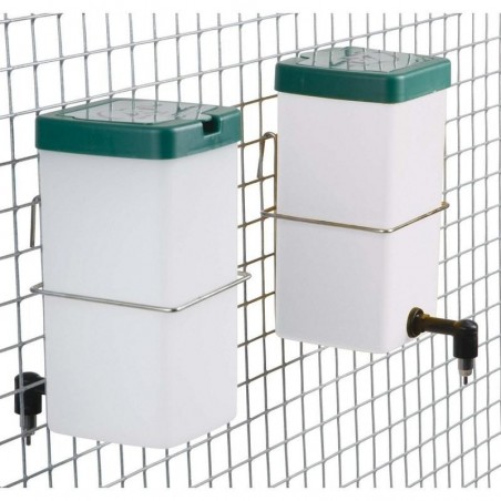 Abreuvoir à tétine pour lapins avec bouteille de 1L | Abreuvoir automatique facile à installer | Hydratation constante | 9x13x20