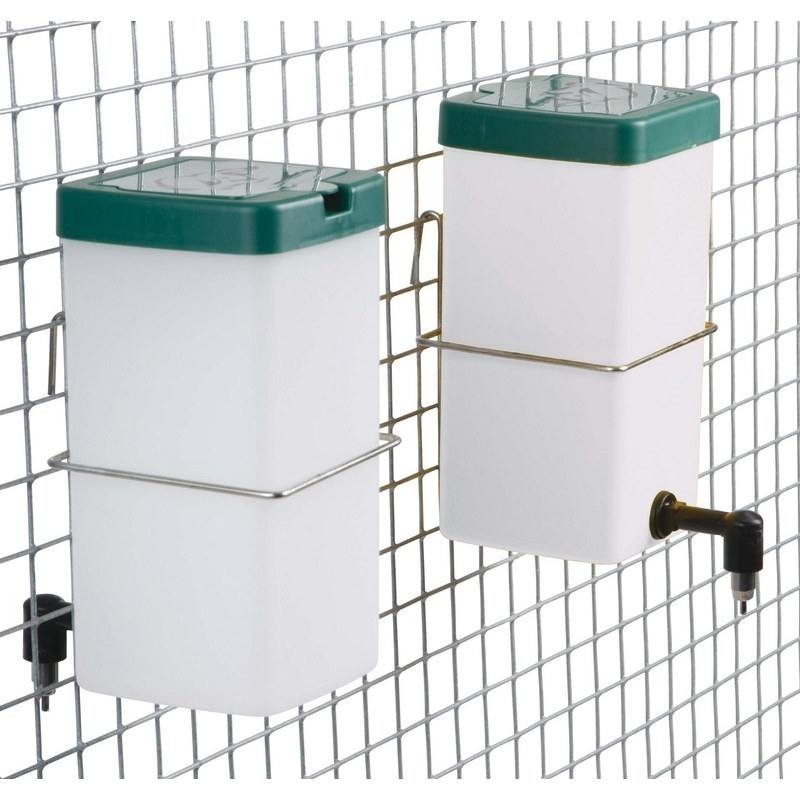 Nipple drinker with 1 liter bottle for rabbits