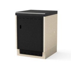 Módulo de bancada para churrasco Kitaway 61×63×85 cm | Base branca/preta para churrasco de jardim ao ar livre