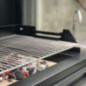 Kitaway Otte 84x63x115 cm Built-in Barbecue with Grill | White/Black Concrete Garden Barbecue