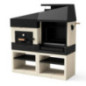 Built-in Barbecue + Oven Pack Kitaway Otte 168x63x192 cm | Barbecue with Argentinian Style Grill, Black and White