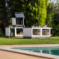 Barbecue encastrable Kitaway 84x63x206 cm avec grille en acier | Barbecue de style argentin Barbecue encastrable Kitaway 84x63x206 cm avec grille en acier | Barbecue de style argentin