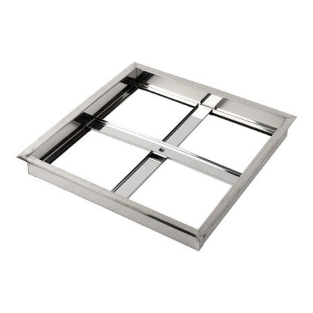 Telaio in acciaio inox per pozzetto di drenaggio 40 x 40 cm | Telaio di ispezione