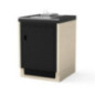 Kitaway 61×63×85 cm Built-in Barbecue Module with Fryer | White/Black Base for Garden Barbecue Kitaway 61×63×85 cm Built-in Barbecue Module with Fryer | White/Black Base for Garden Barbecue