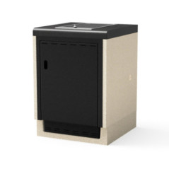 Kitaway Piastra per griglia elettrica da 61×63×85 cm, modulo da appoggio per barbecue a incasso | Base bianca/grigia per barbecu