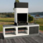 Kit barbecue intégré + module évier + module poubelle + module d'angle + module établi Kitaway 273 x 147 x 192 cm