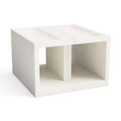 Base per forno Kitaway 100x100x66 cm | Supporto in cemento bianco testurizzato per forno da esterno