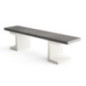 Concrete and Steel Garden Bench 180 x 40 x 46 cm | Modern Design Outdoor Bench | Ideal for Gardens, Terraces, Patios