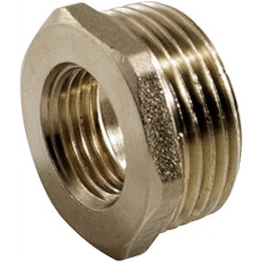Pacote com 5 porcas de latão de 3/4" x 1/2" | Conexões de latão Aenor | Porcas de latão roscadas | Porcas de latão reduzidas par