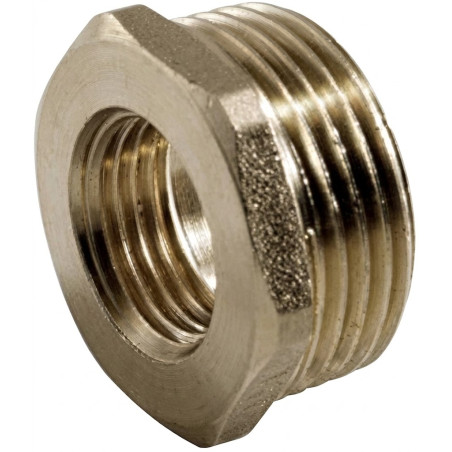 Pacote com 5 porcas de latão de 3/4" x 1/2" | Conexões de latão Aenor | Porcas de latão roscadas | Porcas de latão reduzidas par