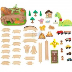 dinosaur wooden train set