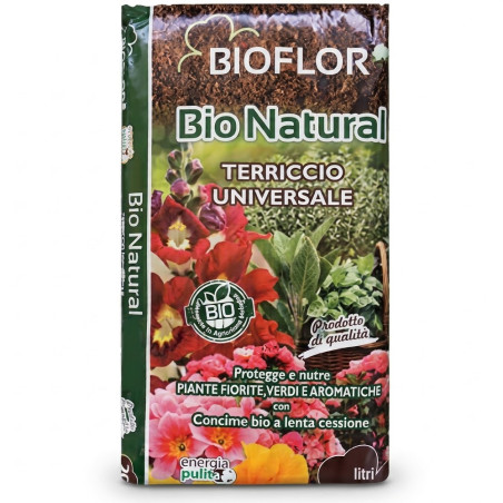 Bioflor Universal Substrate 40 L | Peat and Vegetable Soil with Nutrients for Plants, Trees, Flowers and Vegetables
