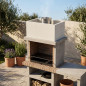 Kitaway Smoke Extractor for Built-in Barbecue 84x49x40 cm | Compatible with Barbecues | White Concrete Finish Kitaway Smoke Extractor for Built-in Barbecue 84x49x40 cm | Compatible with Barbecues | White Concrete Finish