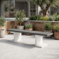 Banc de jardin en béton et acier 180 x 40 x 46 cm | Banc d'extérieur au design moderne | Idéal pour les jardins, terrasses et pa Banc de jardin en béton et acier 180 x 40 x 46 cm | Banc d'extérieur au design moderne | Idéal pour les jardins, terrasses et pa