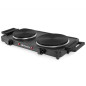 Orbegozo 2-Burner Electric Hob | 2500W Electric Cooktop with 2 Thermostats | Portable Camping Stove