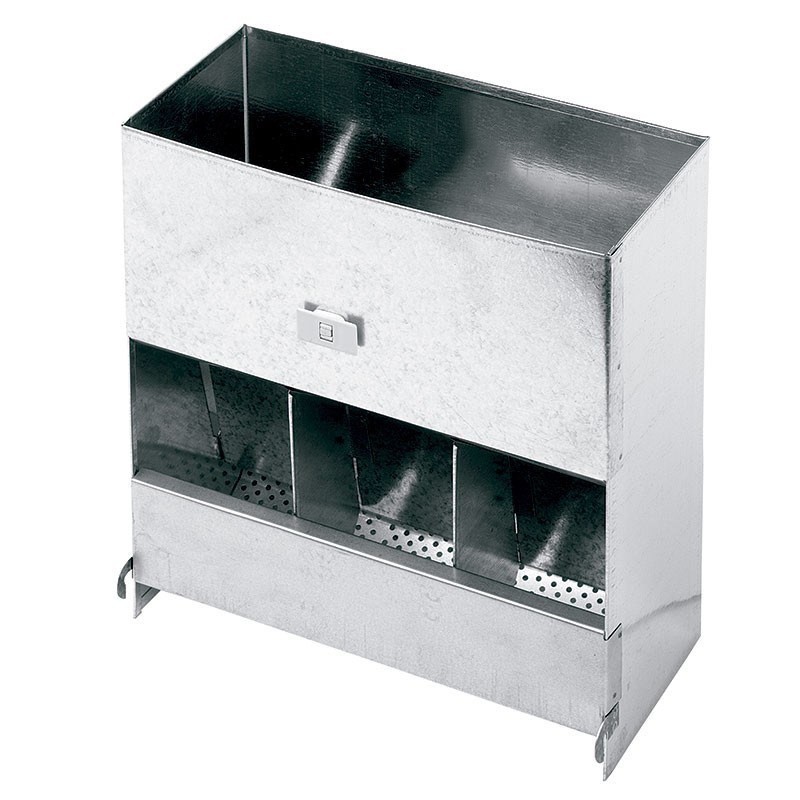 Mangiatoia tramoggia dispenser per conigli 3 fori